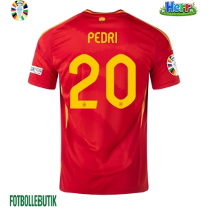 Spanien Pedri Gonzalez #20 Hemmatröja EM 2024 Kortärmad
